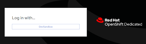 red hat login with dev sandbox